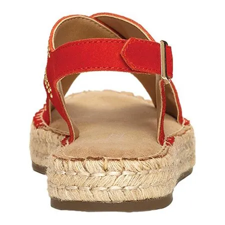 Aerosoles Women's Espresso Sandal Orange Suede Platform Wedge