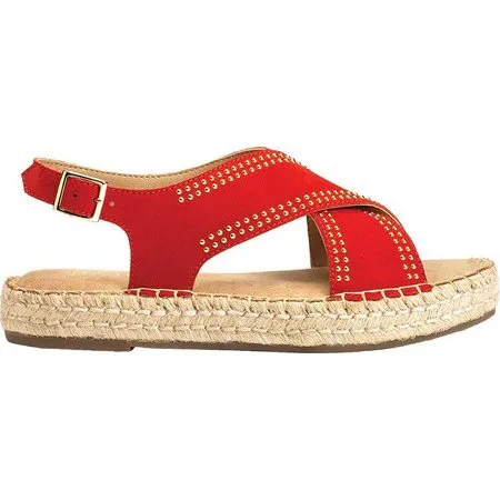 Aerosoles Women's Espresso Sandal Orange Suede Platform Wedge