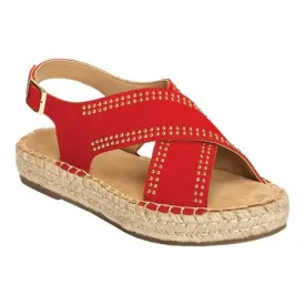 Aerosoles Women's Espresso Sandal Orange Suede Platform Wedge