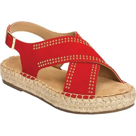 Aerosoles Women's Espresso Sandal Orange Suede Platform Wedge