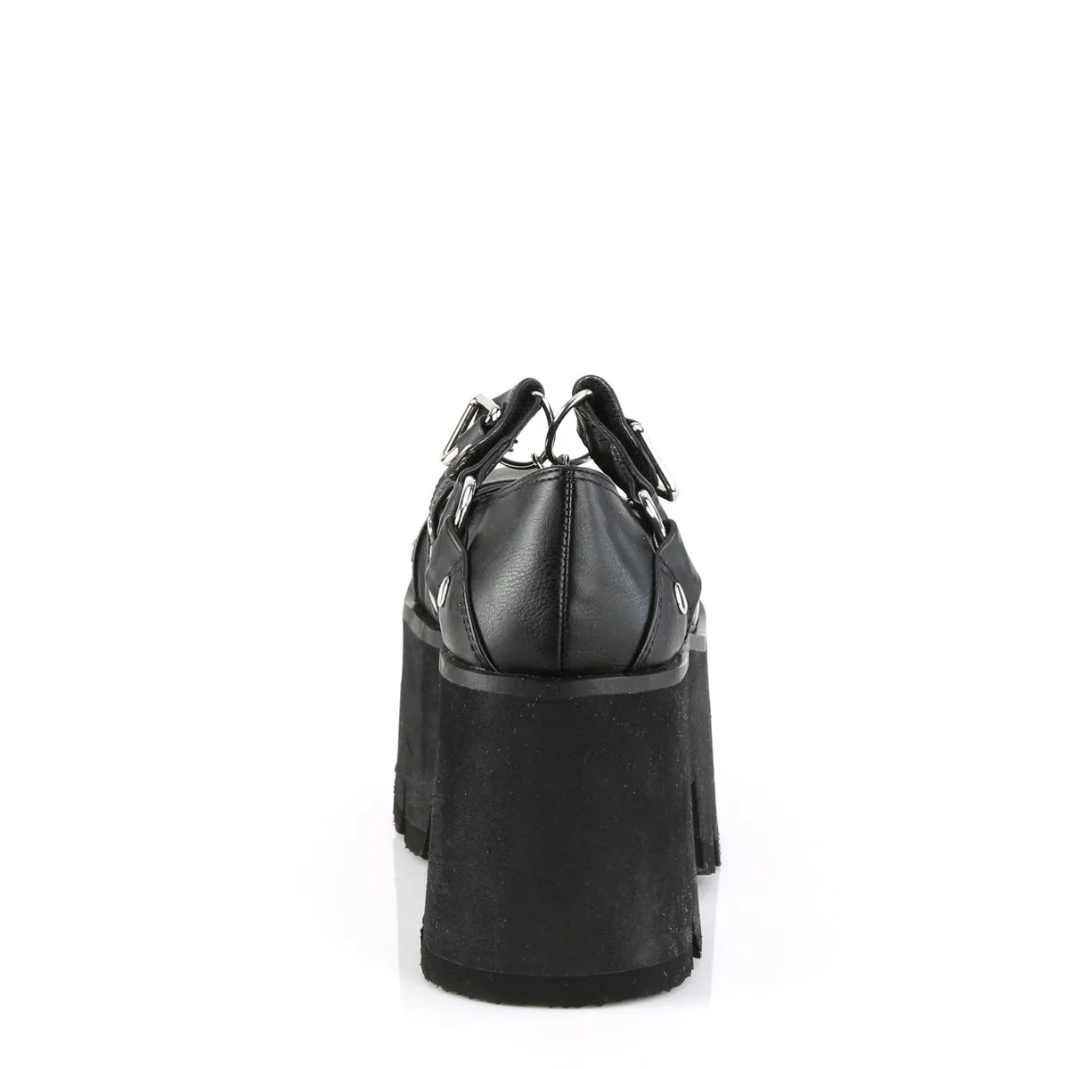 ASHES-33 DemoniaCult Black Vegan Leather Sexy Women's Heels & Platform Shoes (Alternative Footwear)