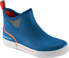 BASSDASH Mens 4.5" Waterproof Fishing Deck Boots Anti-Slip Rubber Ankle Boots Rain Shoes for Boating Gardening Working