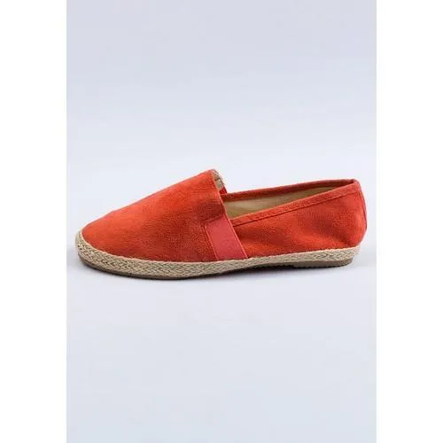 Brave Soul Suedette Slip-On Espadrilles Coral