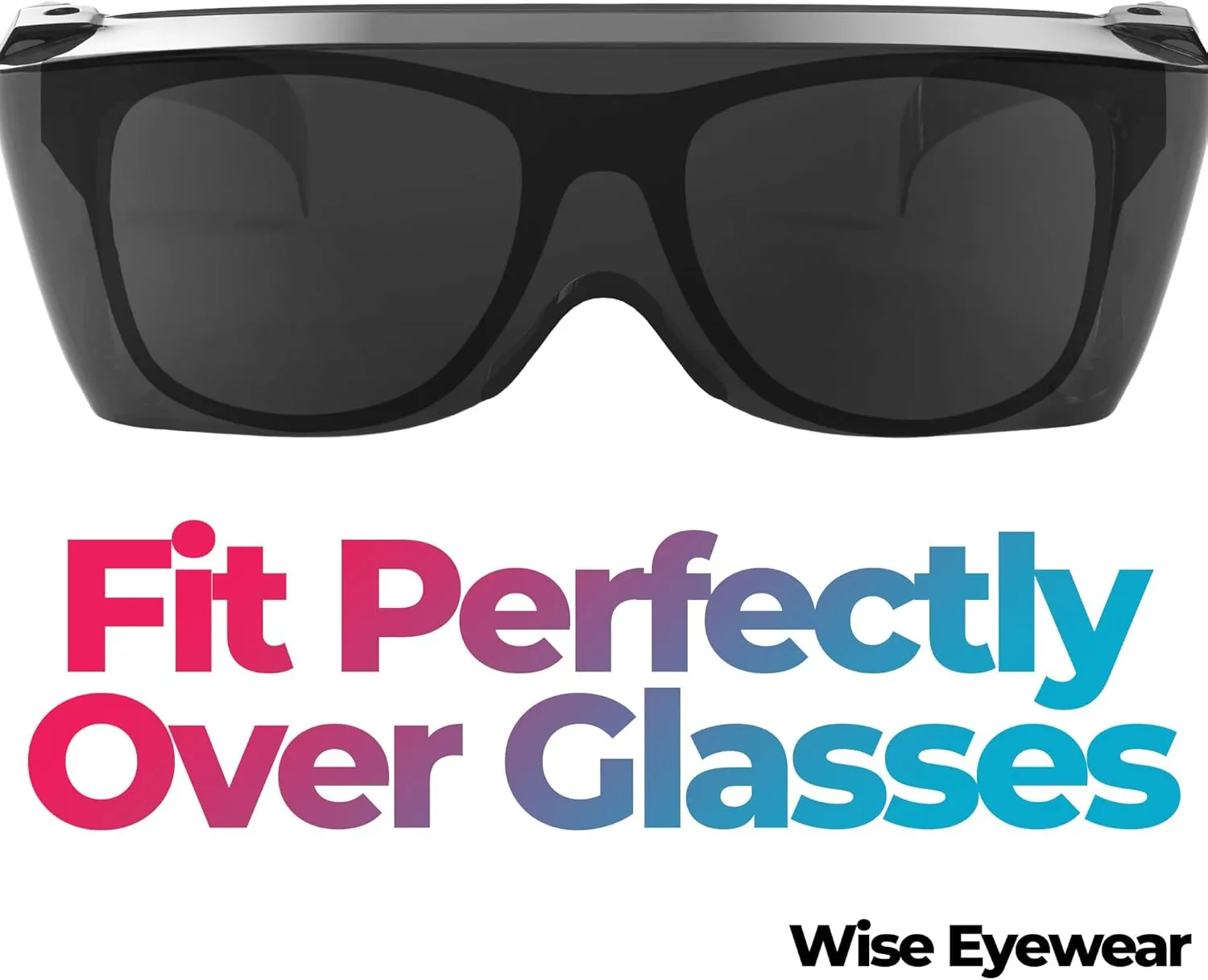 Cover-Ups Black Fit Over Sunglasses - Wrap Around Sunglasses - People Who Wear Prescription Glasses in the Sun