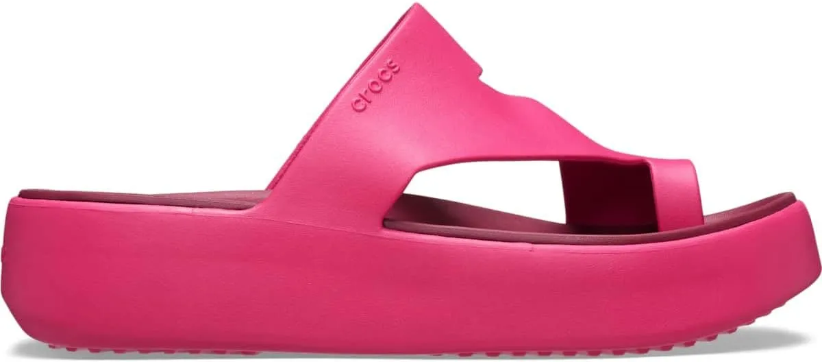 Crocs Women's Getaway Toe Loop Platform Sandals, LiteRide Comfort