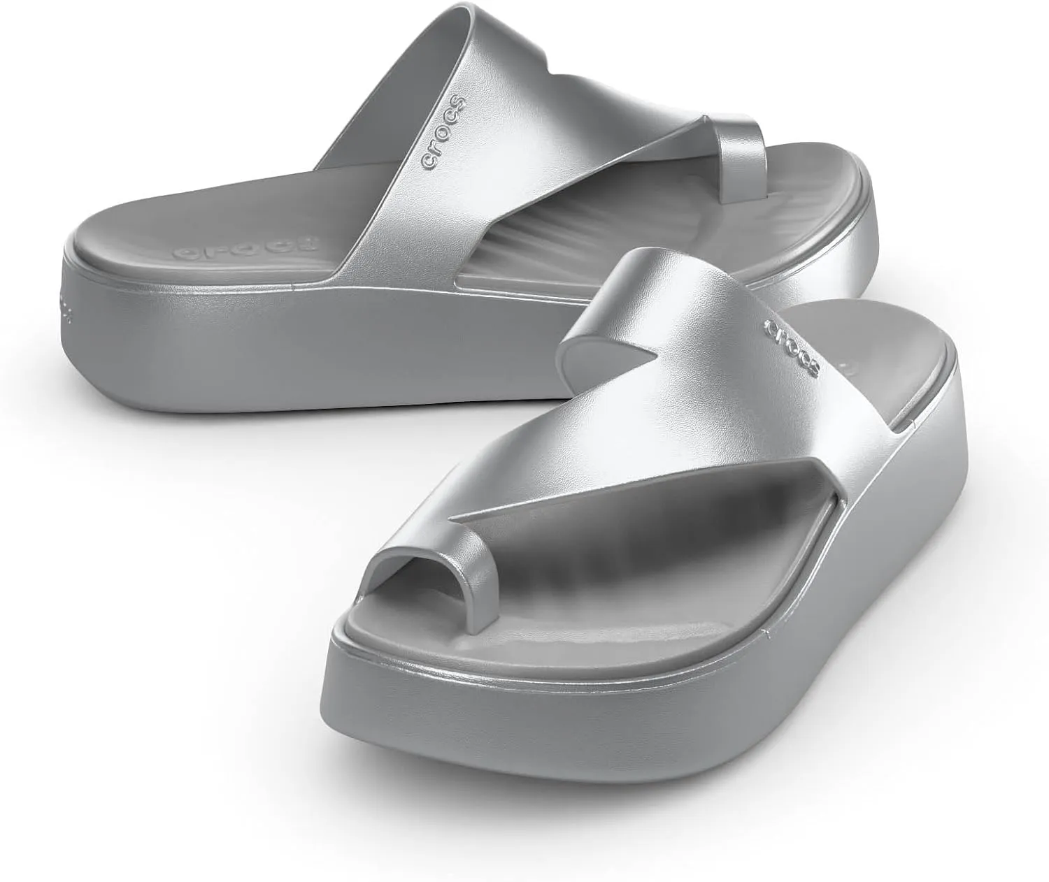 Crocs Women's Getaway Toe Loop Platform Sandals, LiteRide Comfort