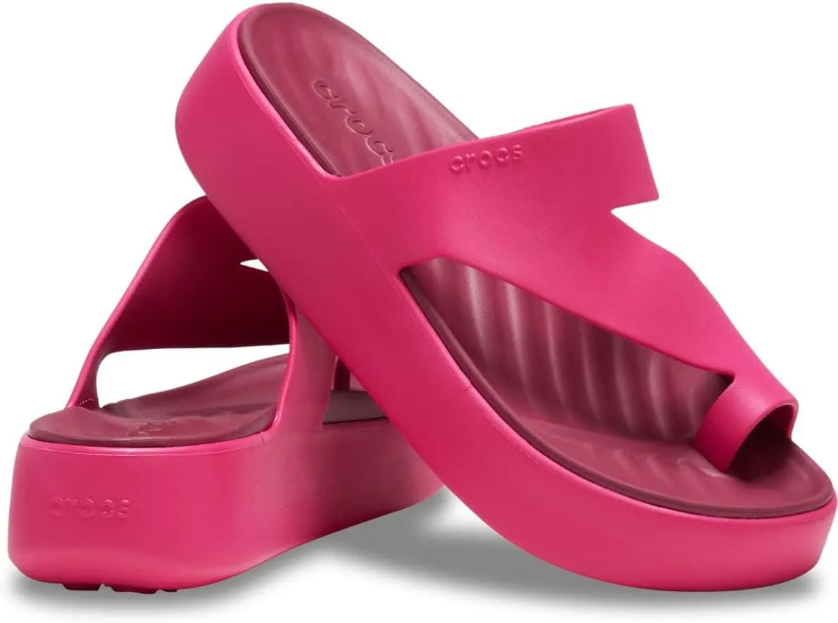 Crocs Women's Getaway Toe Loop Platform Sandals, LiteRide Comfort