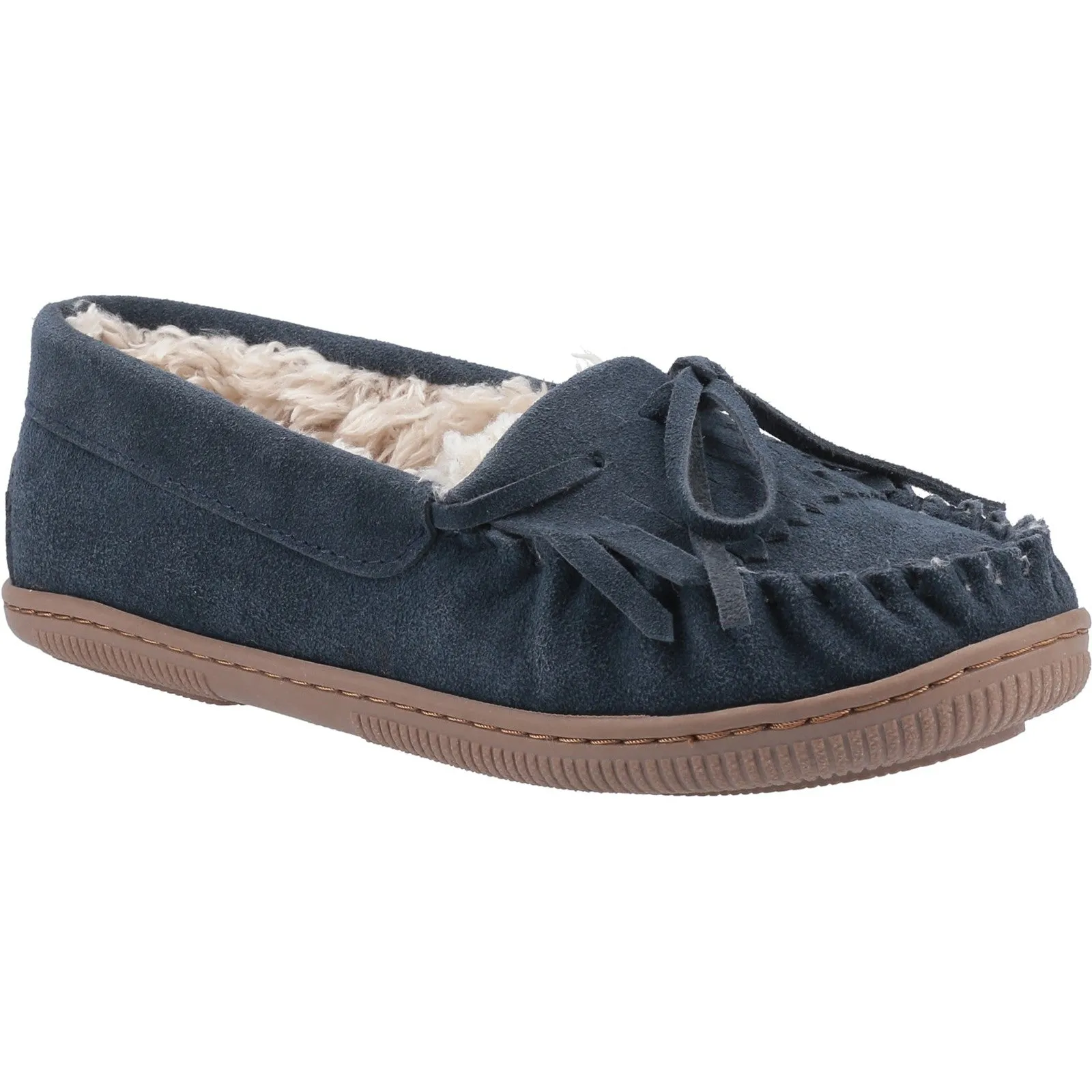 Hush Puppies Addy Suede Faux Fur Slipper