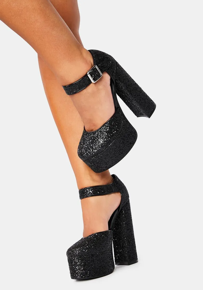 Lunar Shine By Night Glitter Heels