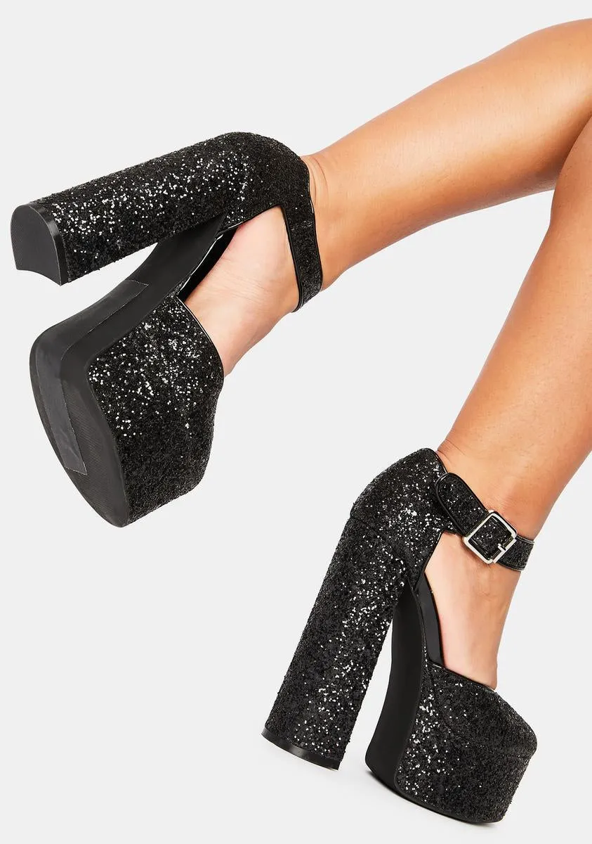 Lunar Shine By Night Glitter Heels