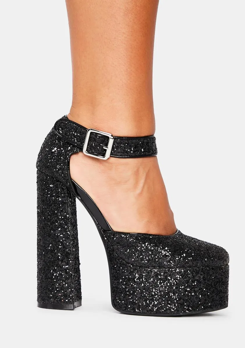 Lunar Shine By Night Glitter Heels