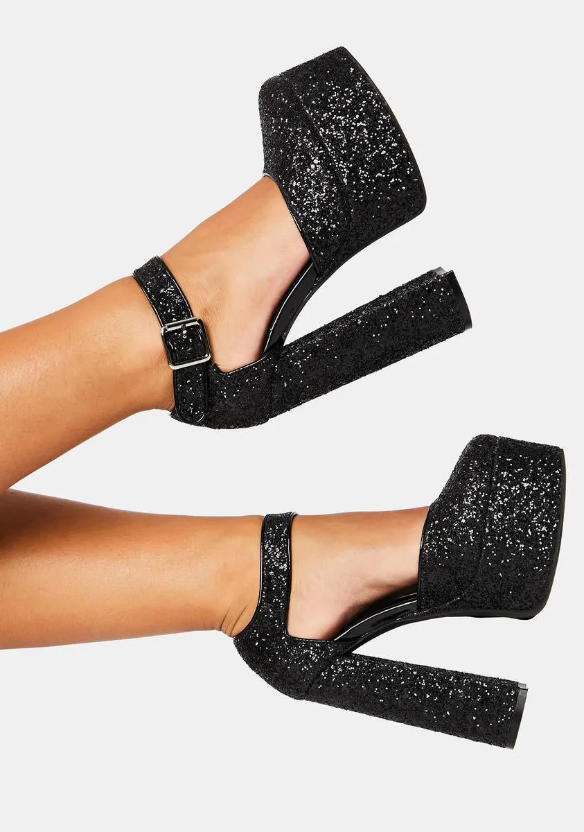 Lunar Shine By Night Glitter Heels