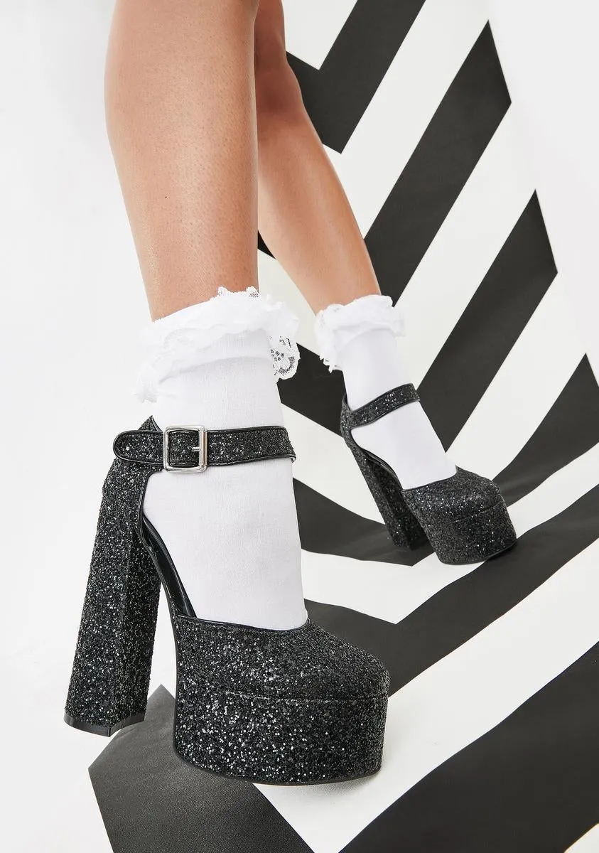 Lunar Shine By Night Glitter Heels
