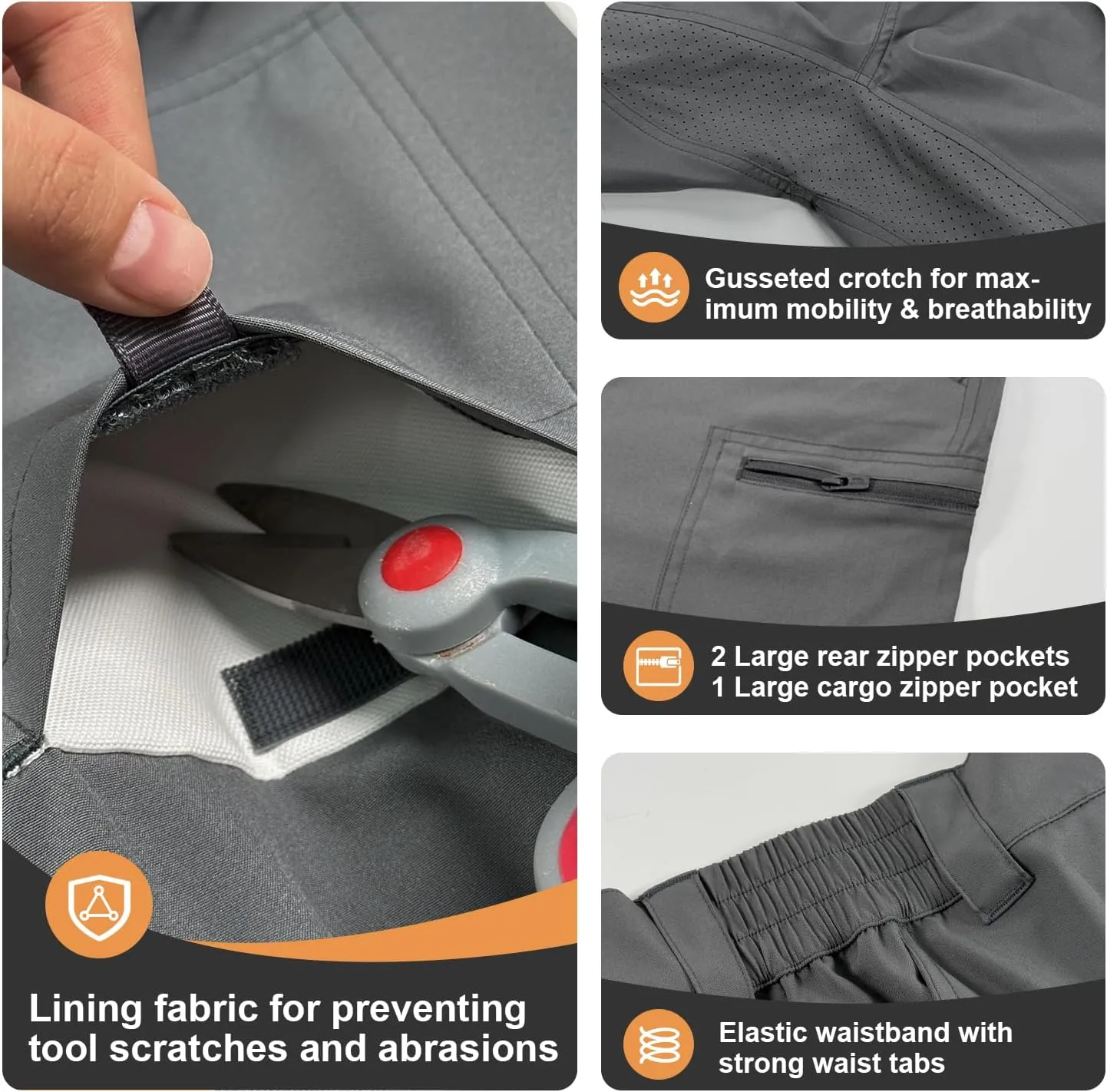 Palmyth Men's Fishing Short Quick Dry 10.5?? Sun Protection UV UPF 50  Cargo Shorts Water Resistant for Saltwater Freshwater