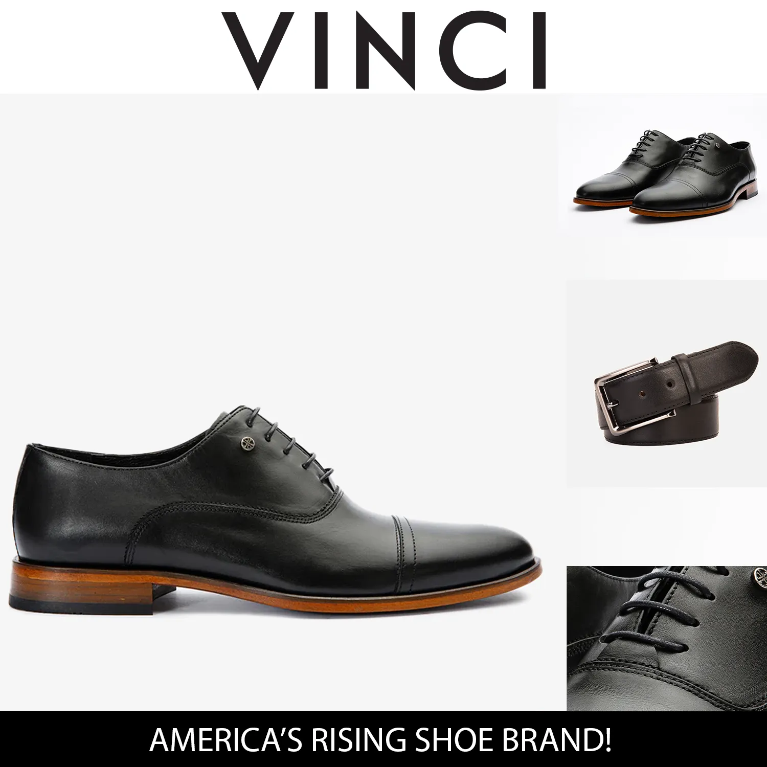 The Gambaha Black Leather Quarter Brogue Cap Toe Oxford Men Shoe