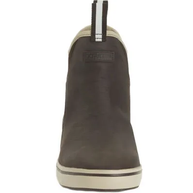 Xtratuf: Leather 6" Ankle Deck Boot Brown / Olive / Grey w red