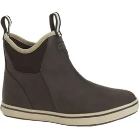 Xtratuf: Leather 6" Ankle Deck Boot Brown / Olive / Grey w red